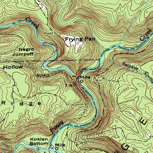 Topographic Map of Fall Creek, TN
