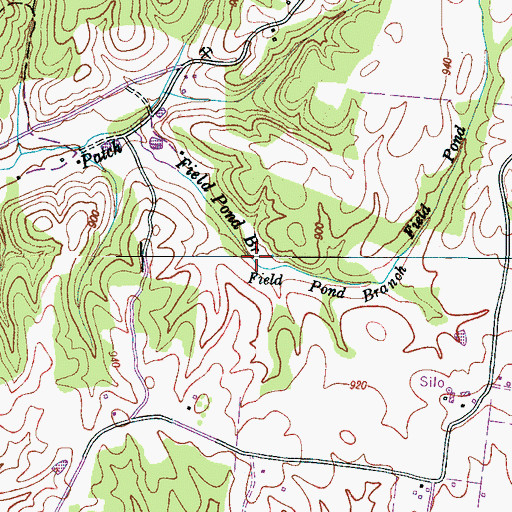 Topographic Map of Field Pond Branch, TN
