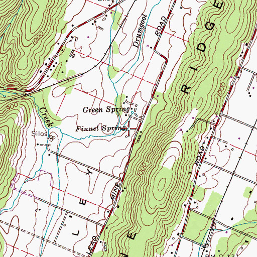 Topographic Map of Finnel Spring, TN
