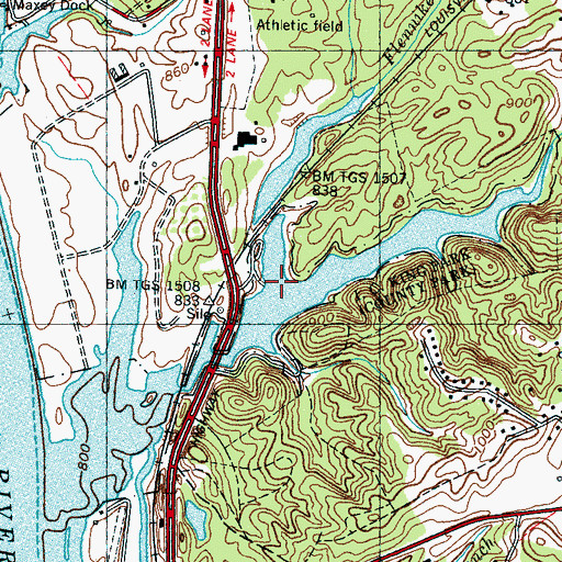 Topographic Map of Flenniken Branch, TN