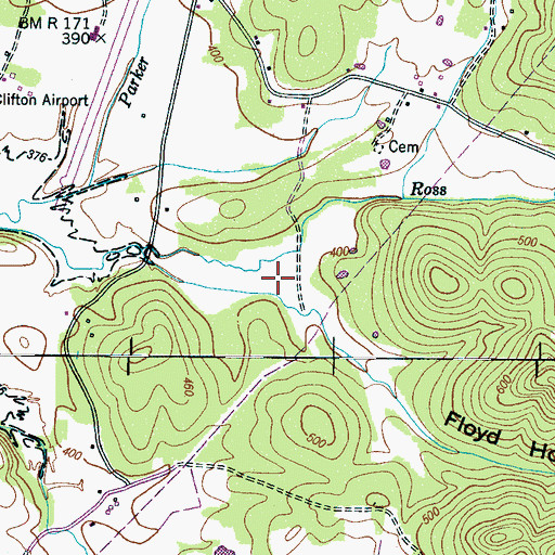 Topographic Map of Floyd Hollow, TN