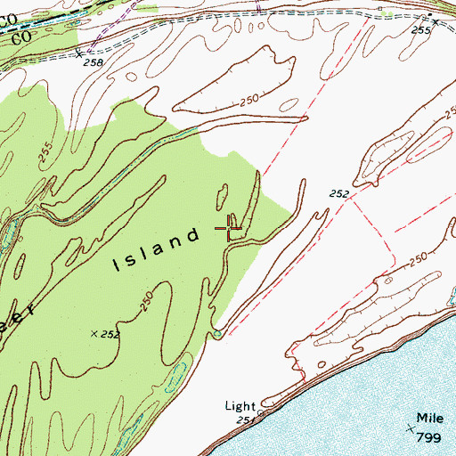 Topographic Map of Forked Deer Island, TN