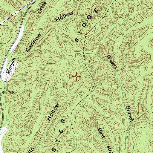 Topographic Map of Foster Ridge, TN