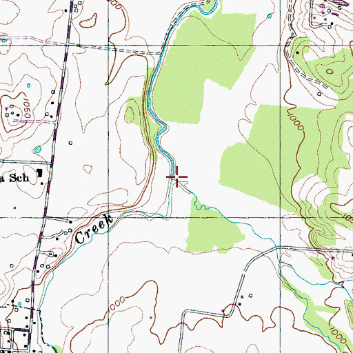 Topographic Map of Fultz Creek, TN