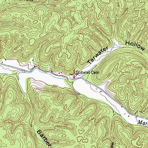Topographic Map of Gobelet Cemetery, TN