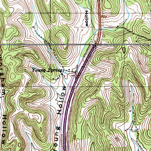 Topographic Map of Godfrey Lake, TN