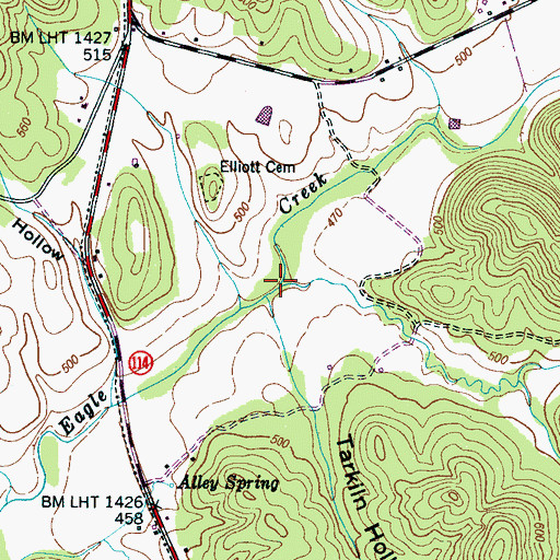 Topographic Map of Goforth Branch, TN