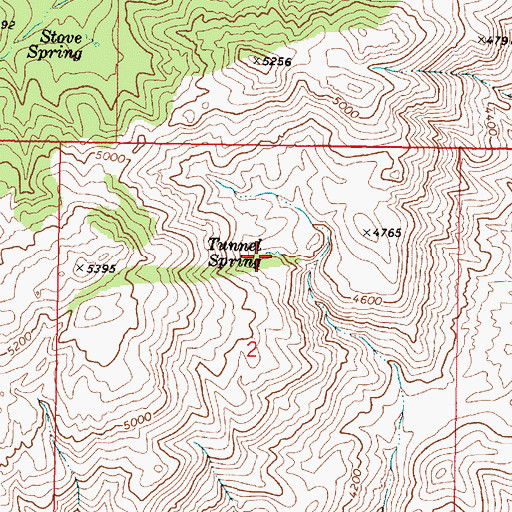 Topographic Map of Tunnel Spring, AZ