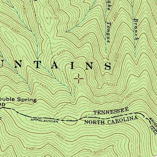 Topographic Map of Goshen Ridge, TN