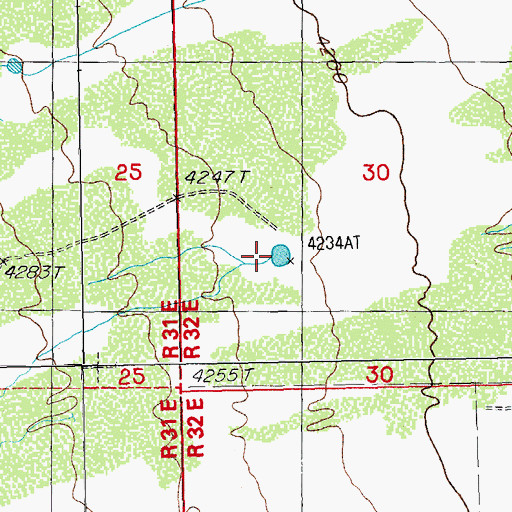 Topographic Map of East Turkey Creek, AZ