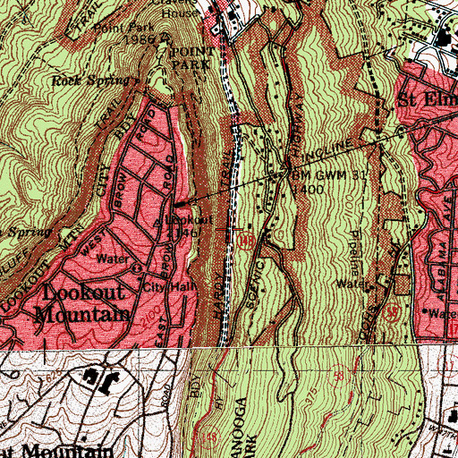 Topographic Map of Hardy Trail, TN
