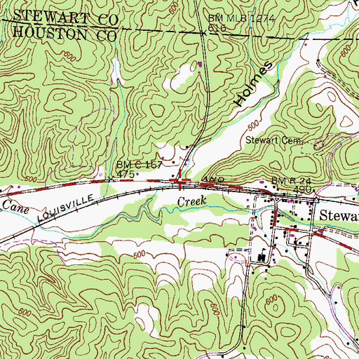 Topographic Map of Holmes Hollow, TN