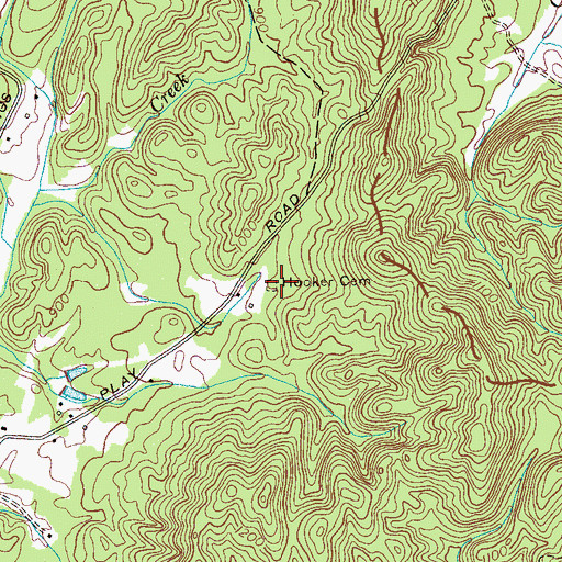 Topographic Map of Hooker Cemetery, TN