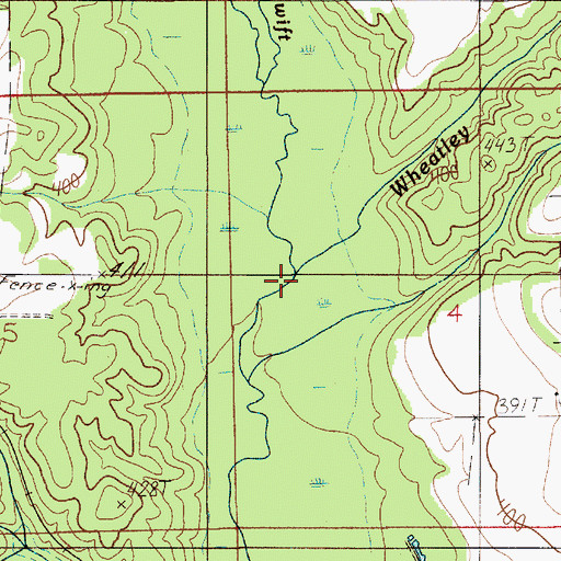 Topographic Map of Wheatley Branch, AL