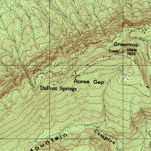 Topographic Map of Horse Gap, TN