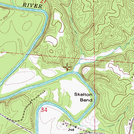 Topographic Map of Whetstone Branch, AL