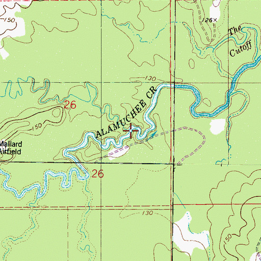 Topographic Map of White Hall Creek, AL