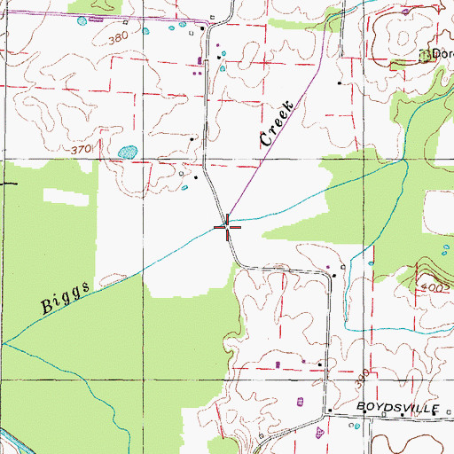 Topographic Map of Hurricane Creek, TN