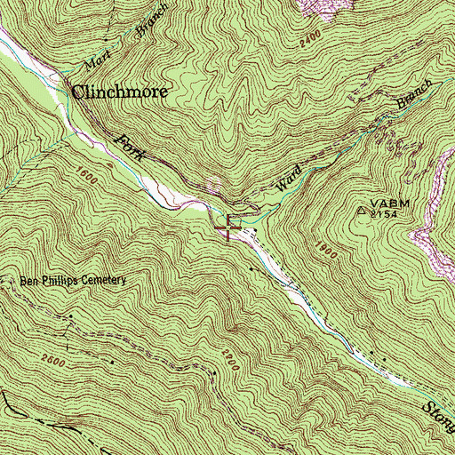 Topographic Map of Ivygrove Church, TN