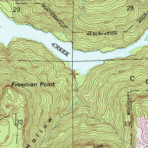 Topographic Map of Wicks Hollow, AL