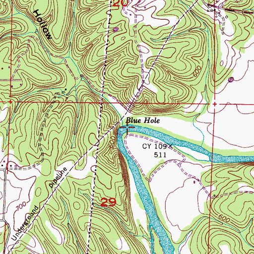 Topographic Map of Wildcat Hollow, AL