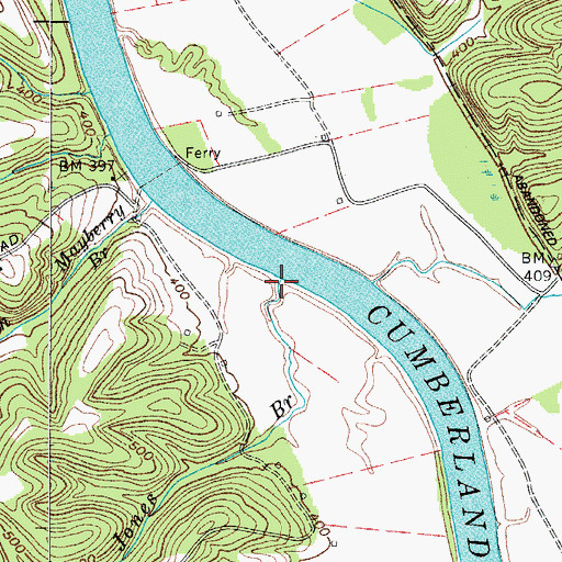 Topographic Map of Jones Branch, TN