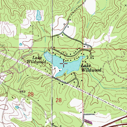 Topographic Map of Lake Wildwood, AL