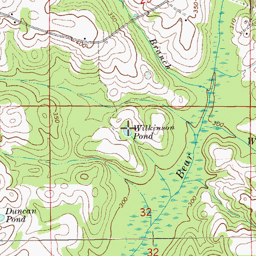 Topographic Map of Wilkinson Pond, AL