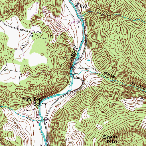 Topographic Map of Katy Hollow, TN
