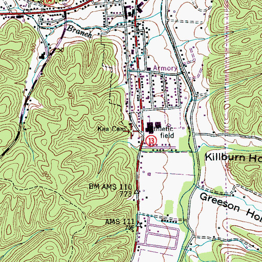 Topographic Map of Kea Cemetery, TN