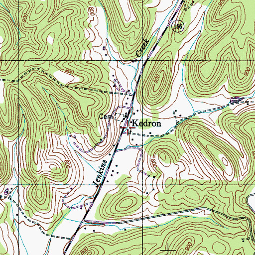Topographic Map of Kedron, TN