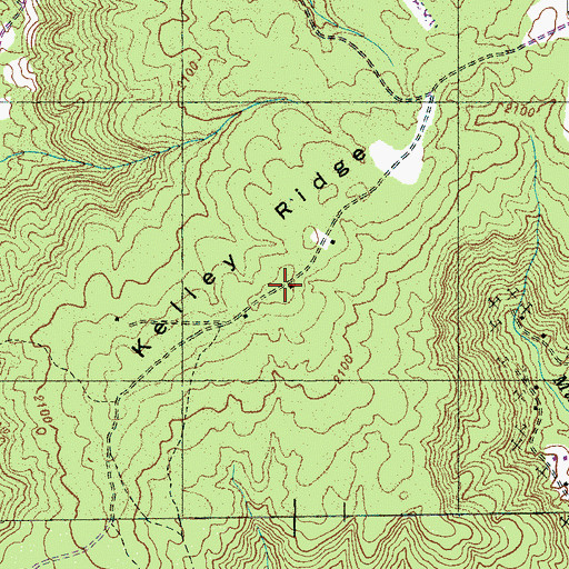 Topographic Map of Kelley Ridge, TN