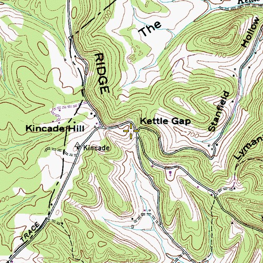 Topographic Map of Kettle Gap, TN