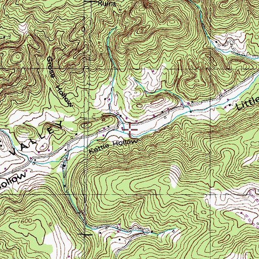 Topographic Map of Kettle Hollow, TN