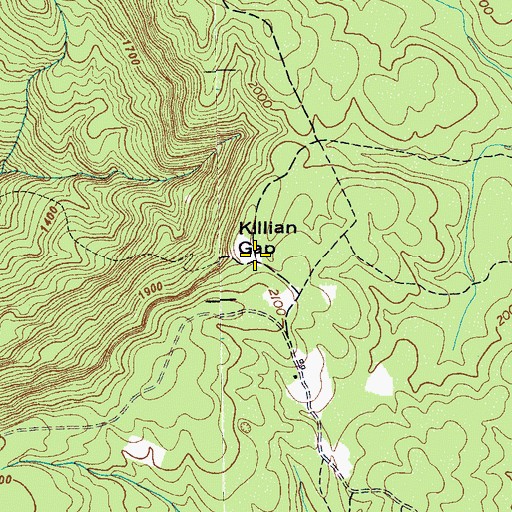 Topographic Map of Killian Gap, TN