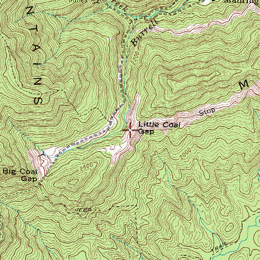 Topographic Map of Little Coal Gap, TN