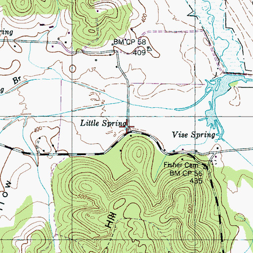 Topographic Map of Little Spring, TN