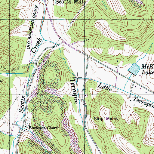 Topographic Map of Little Terrapin Branch, TN