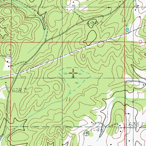 Topographic Map of Wolf Pond, AL