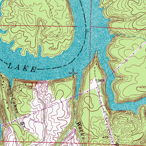 Topographic Map of Works Branch, AL