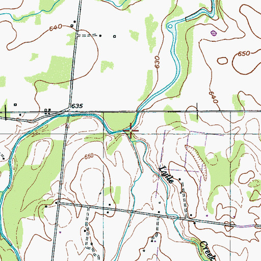 Topographic Map of Lytle Creek, TN