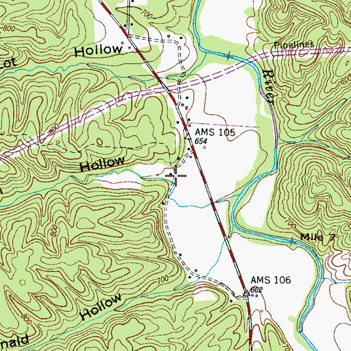 Topographic Map of McClaren Hollow, TN