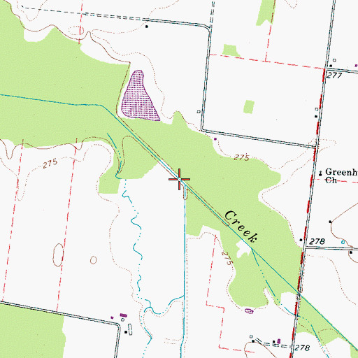 Topographic Map of Miller Creek, TN