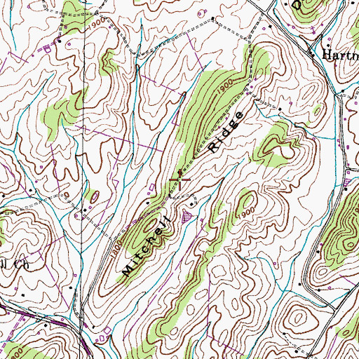 Topographic Map of Mitchell Ridge, TN
