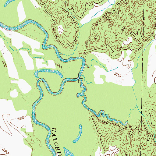 Topographic Map of Mosses Creek, TN