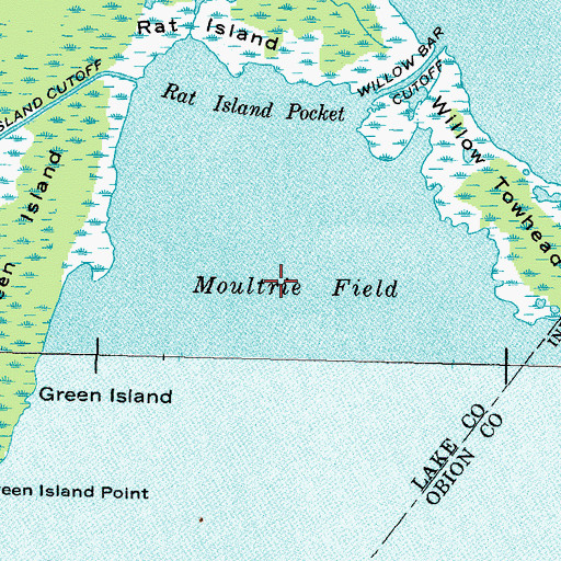 Topographic Map of Moultrie Field, TN