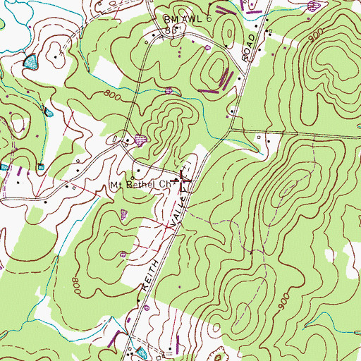 Topographic Map of Mount Bethel Church, TN