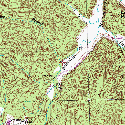 Topographic Map of Muley Branch, TN