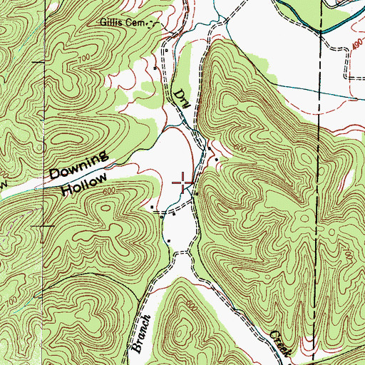 Topographic Map of Neighbors Branch, TN