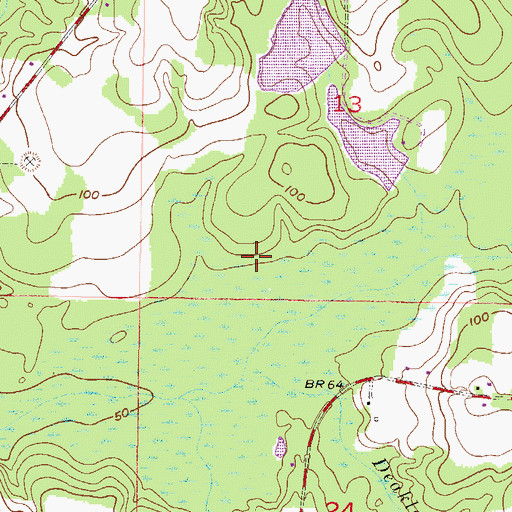 Topographic Map of Joe McDavid Number 2 Dam, AL
